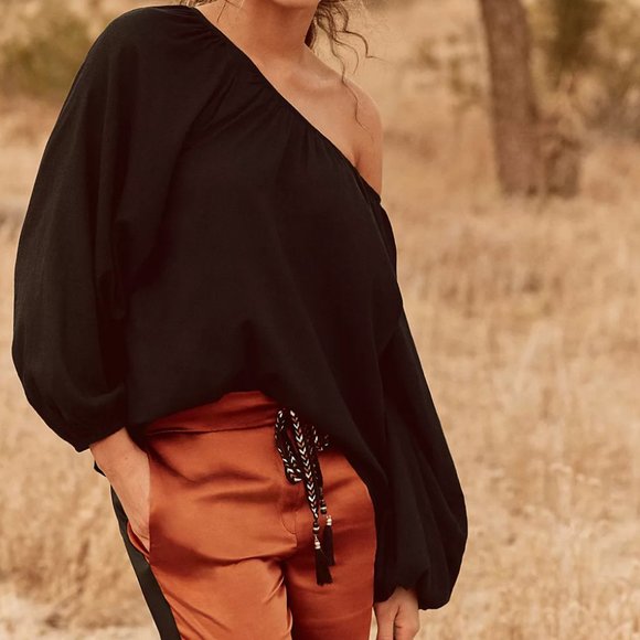 NEW NWT!  Anthropologie Eva Franco Leeza Two-tone Satin Joggers Pant  L - Picture 1 of 6